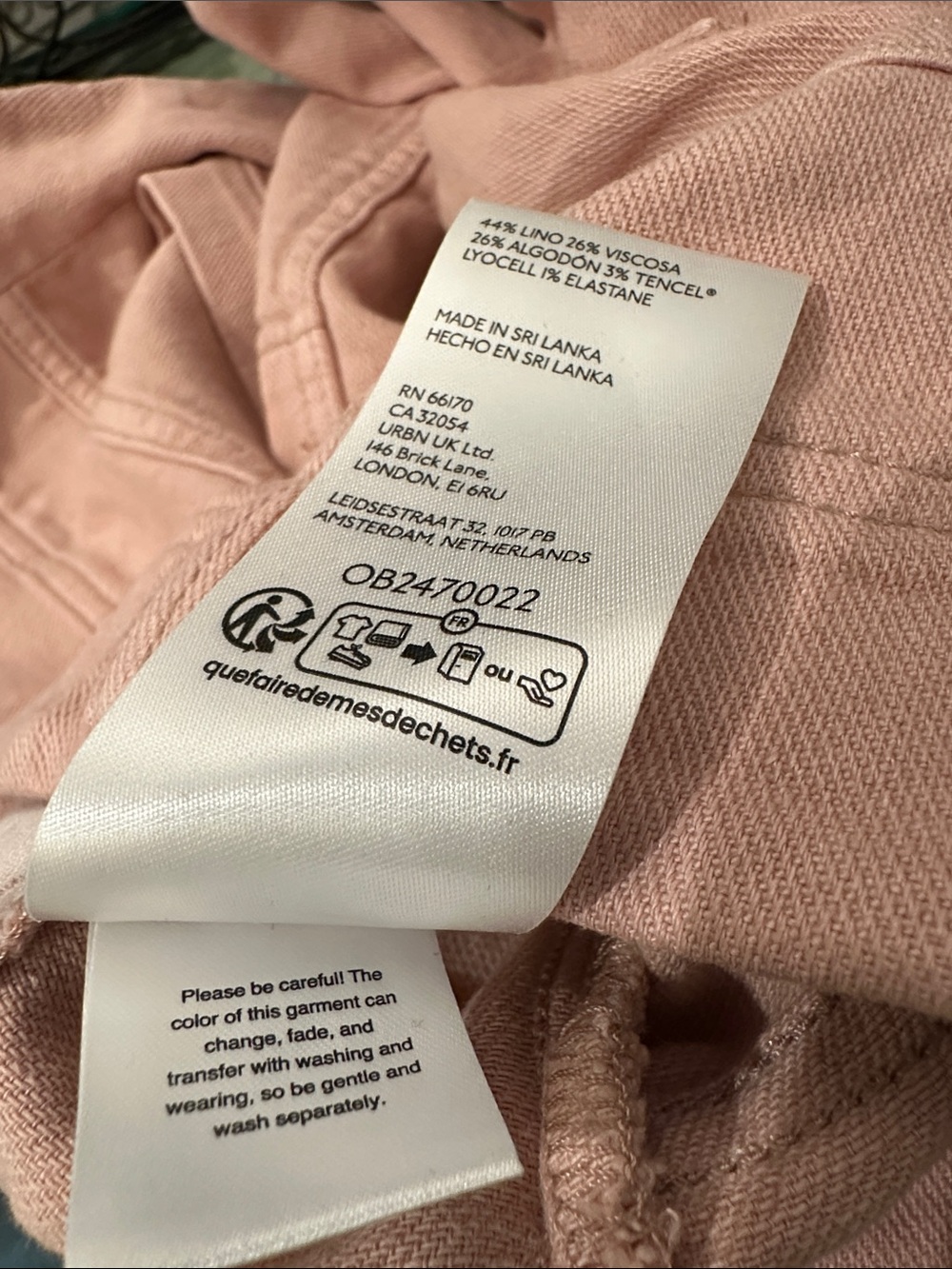 New with Tag! Anthropologie Pilcro Linen Mid Rise Flare Sepia Rose sz 31 - Picture 14 of 15